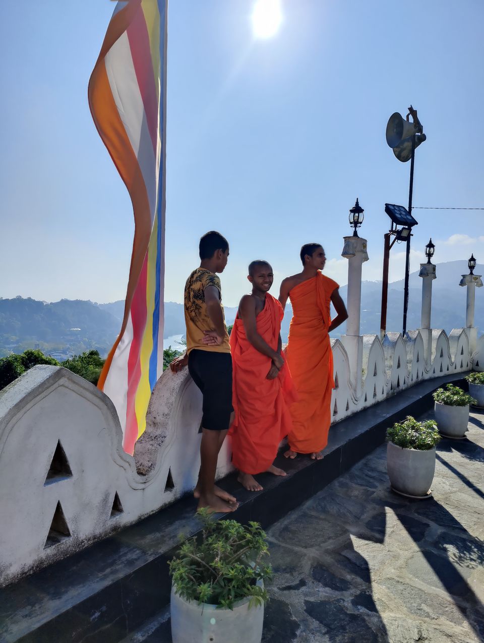 bunch of monks in Kandy sri lanka