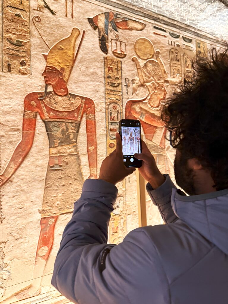 inside the tomb at the valley of the kings in luxor