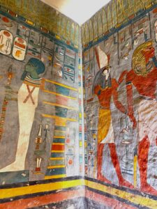 inside the tomb at the valley of the kings in luxor