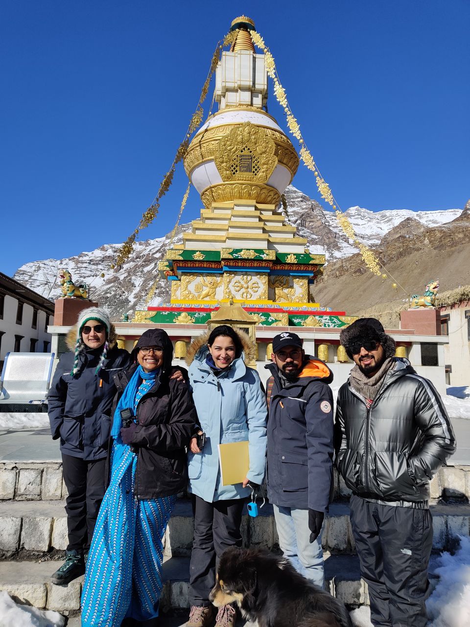 With my friends, during our Snow Leopard Expedition in Tabo, Spiti Valley.