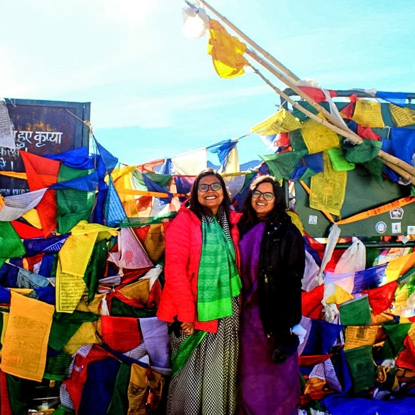 With Deepa, at Guru Dongmar, North Sikkim.
