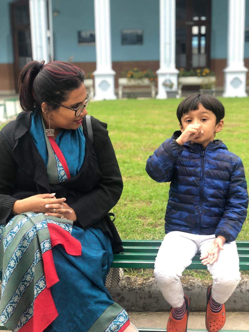 With Rudra (my nephew), in Darjeeling, West Bengal.