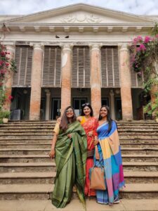 With Debolina and Snigdha, at Rajbari Bawali, West Bengal.