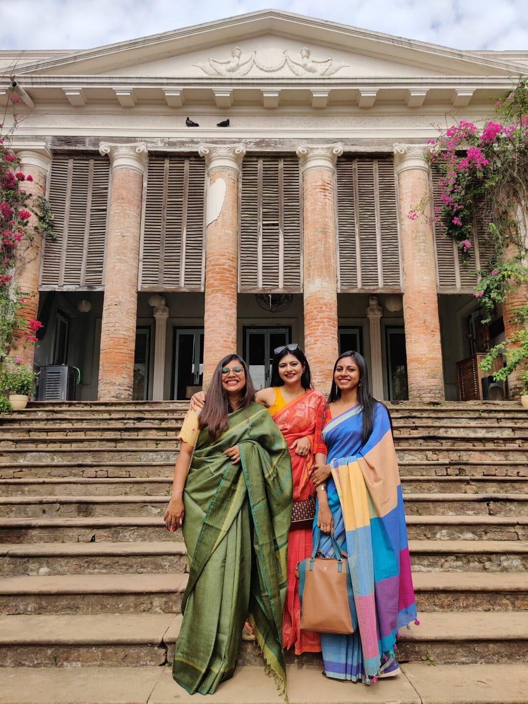 With Debolina and Snigdha, at Rajbari Bawali, West Bengal.