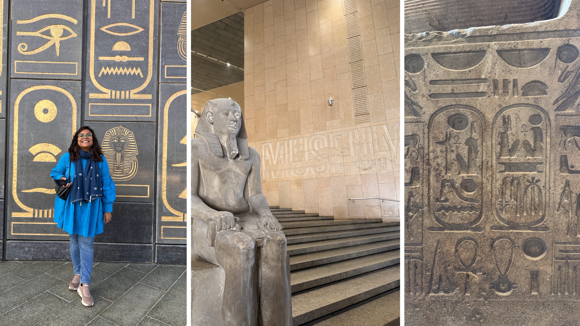 At the Grand Egyptian Museum (GEM).