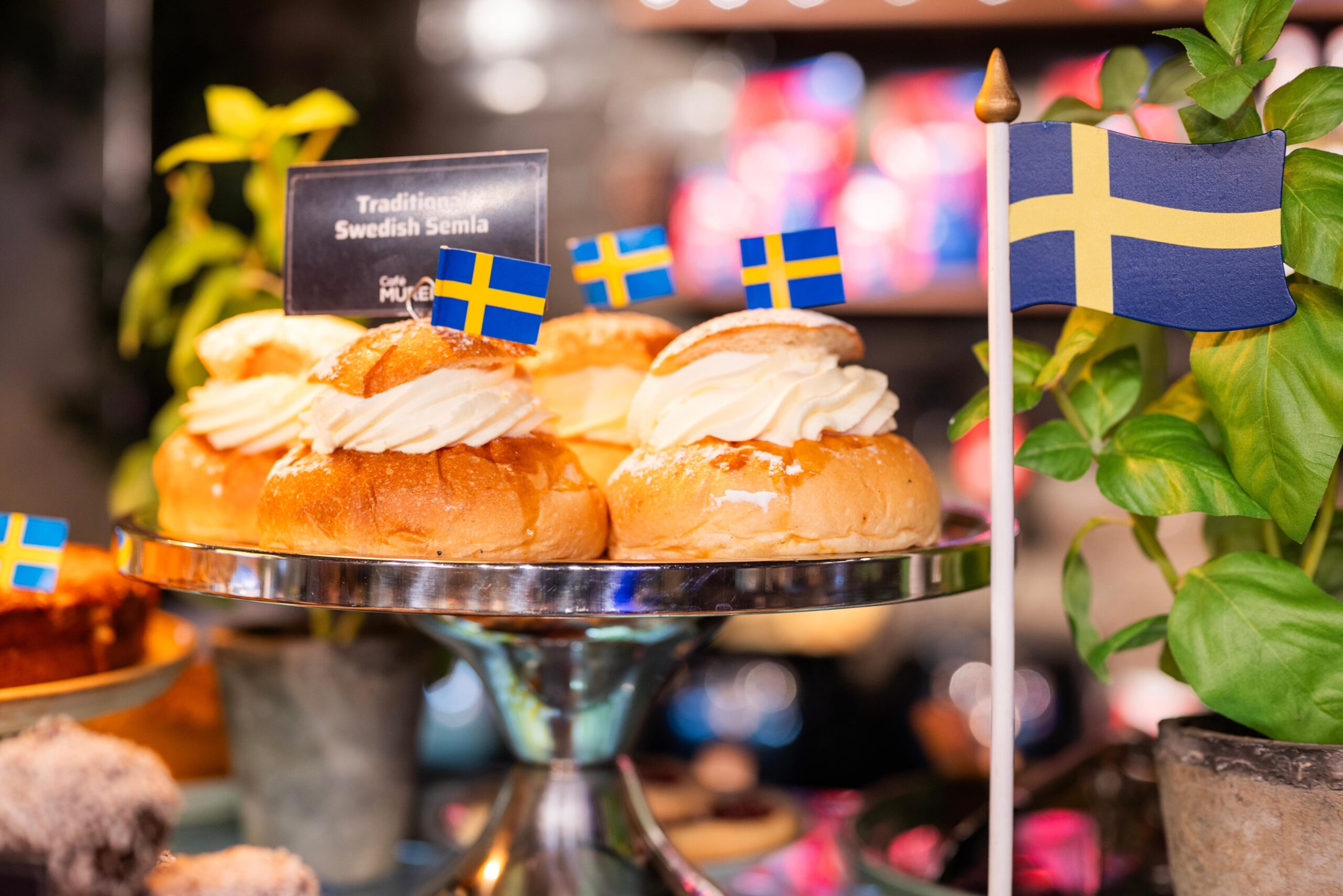 Traditional Swedish Semla buns