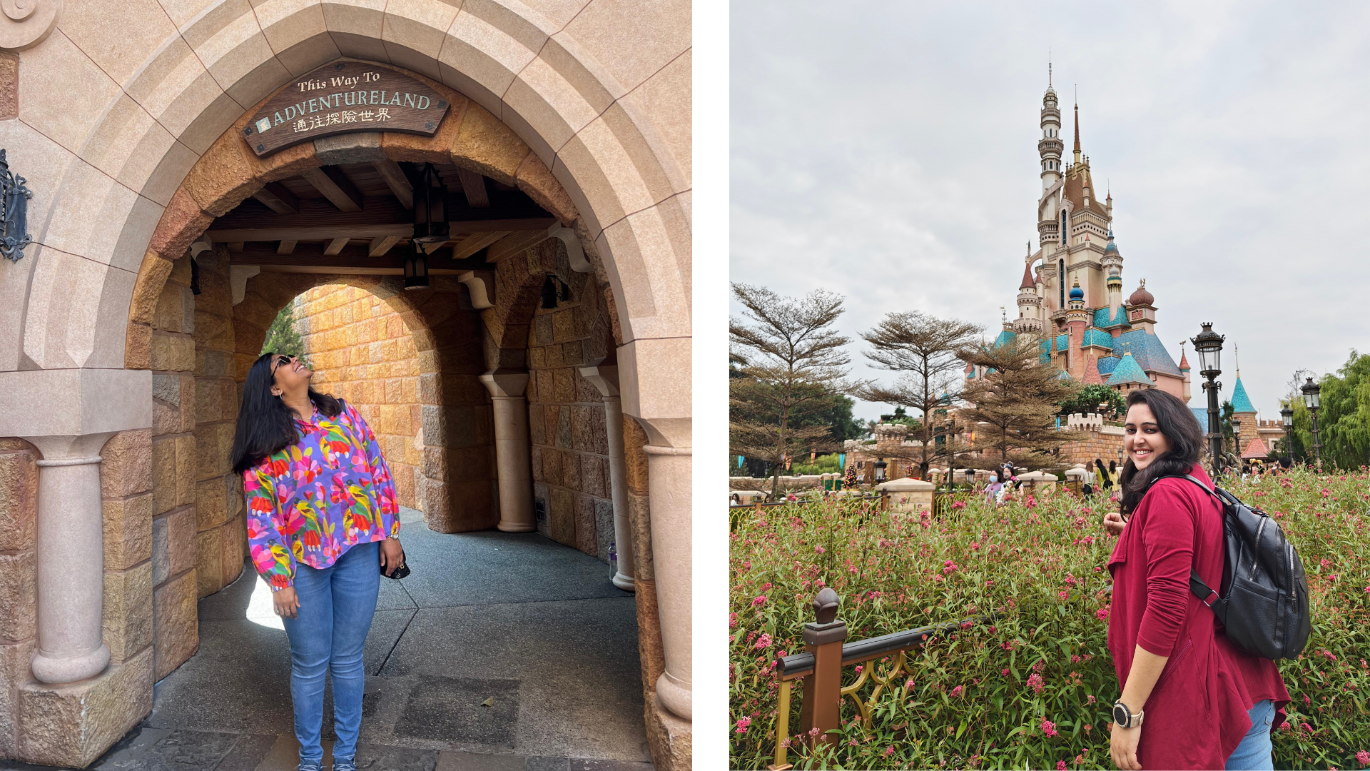 with Nargis, at Disney land Hong Kong