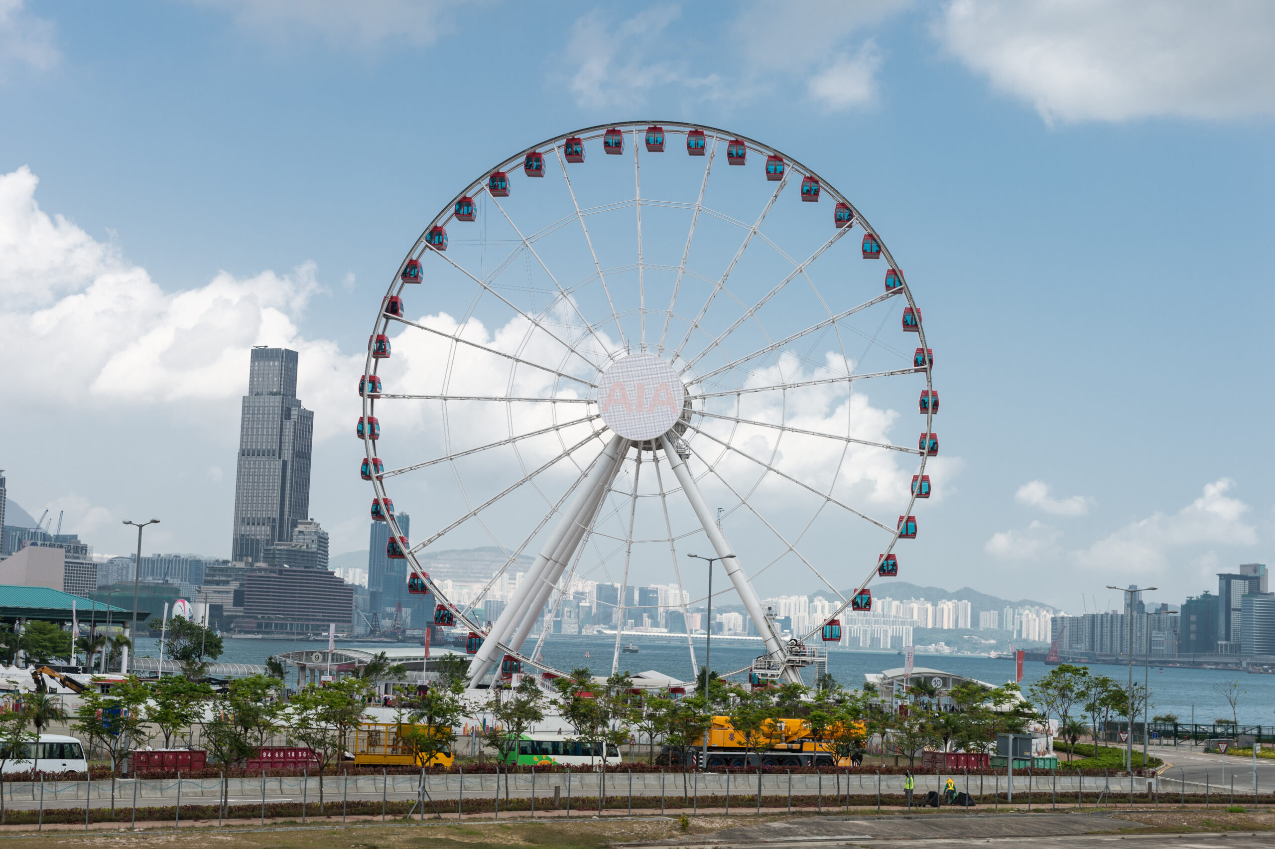 The Hong Kong Observation Wheel at the New Central Harborfront, Central District, Hong Kong