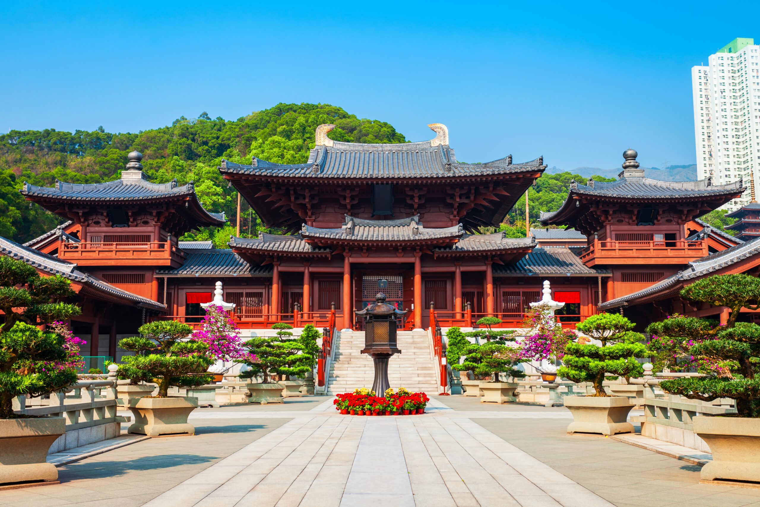 Chi Lin Nunnery is a buddhist temple complex located in Diamond Hill, Kowloon region of Hong Kong in China