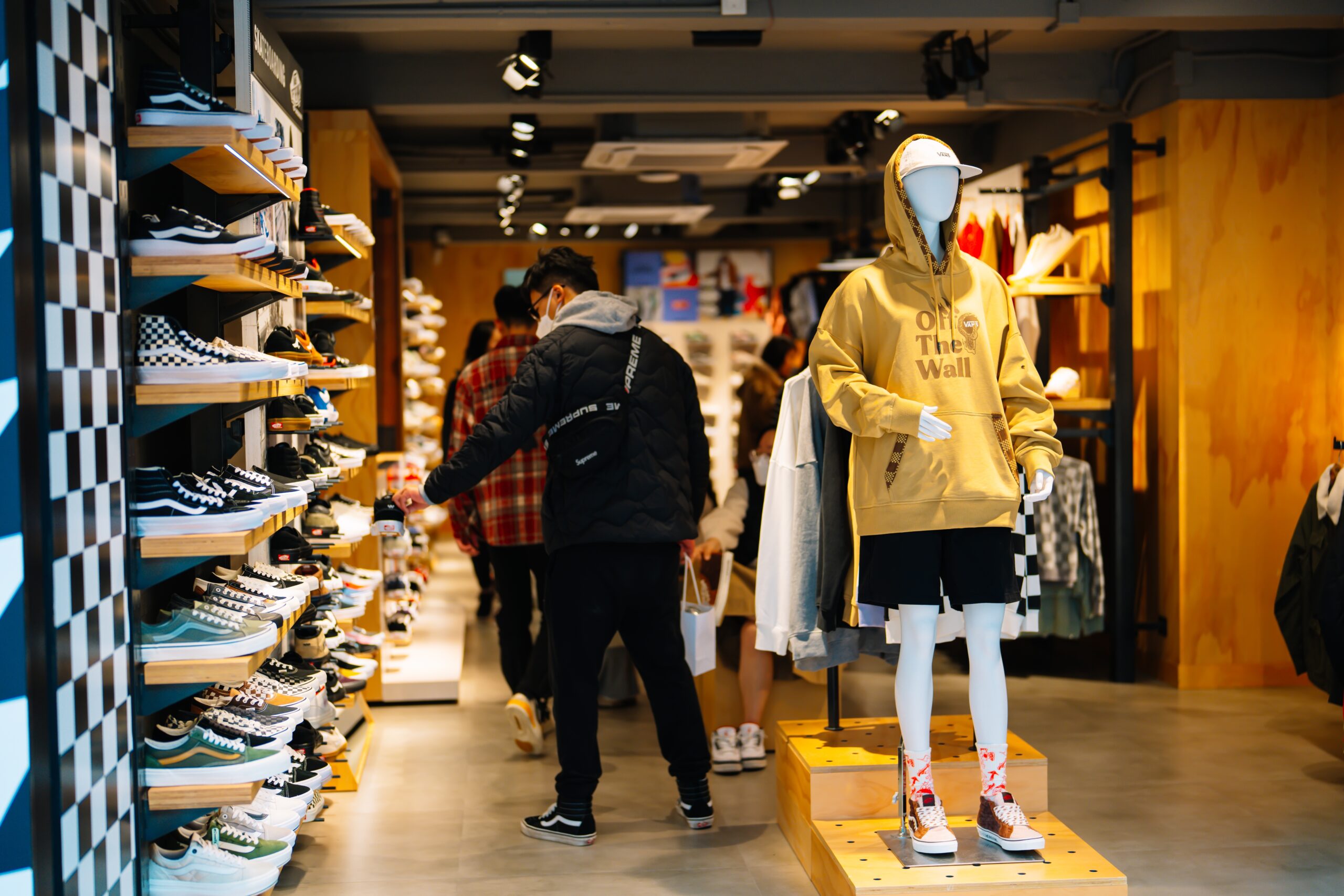 Sport ware store at Fa Yuen Street Market Mong Kok Kowloon in Hong Kong,