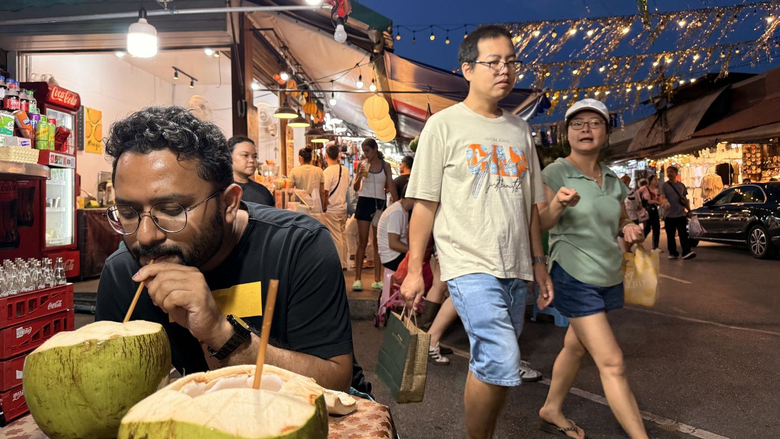 sourav drinkinh coconut