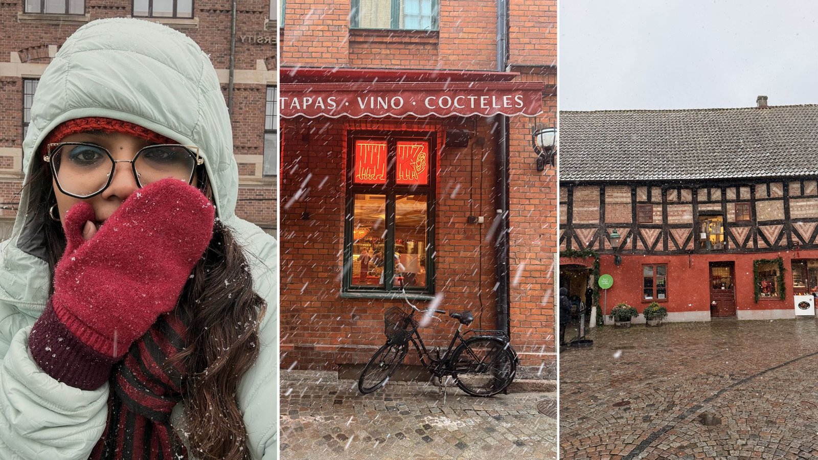 Exploring Malmo on a snowy afternoon.