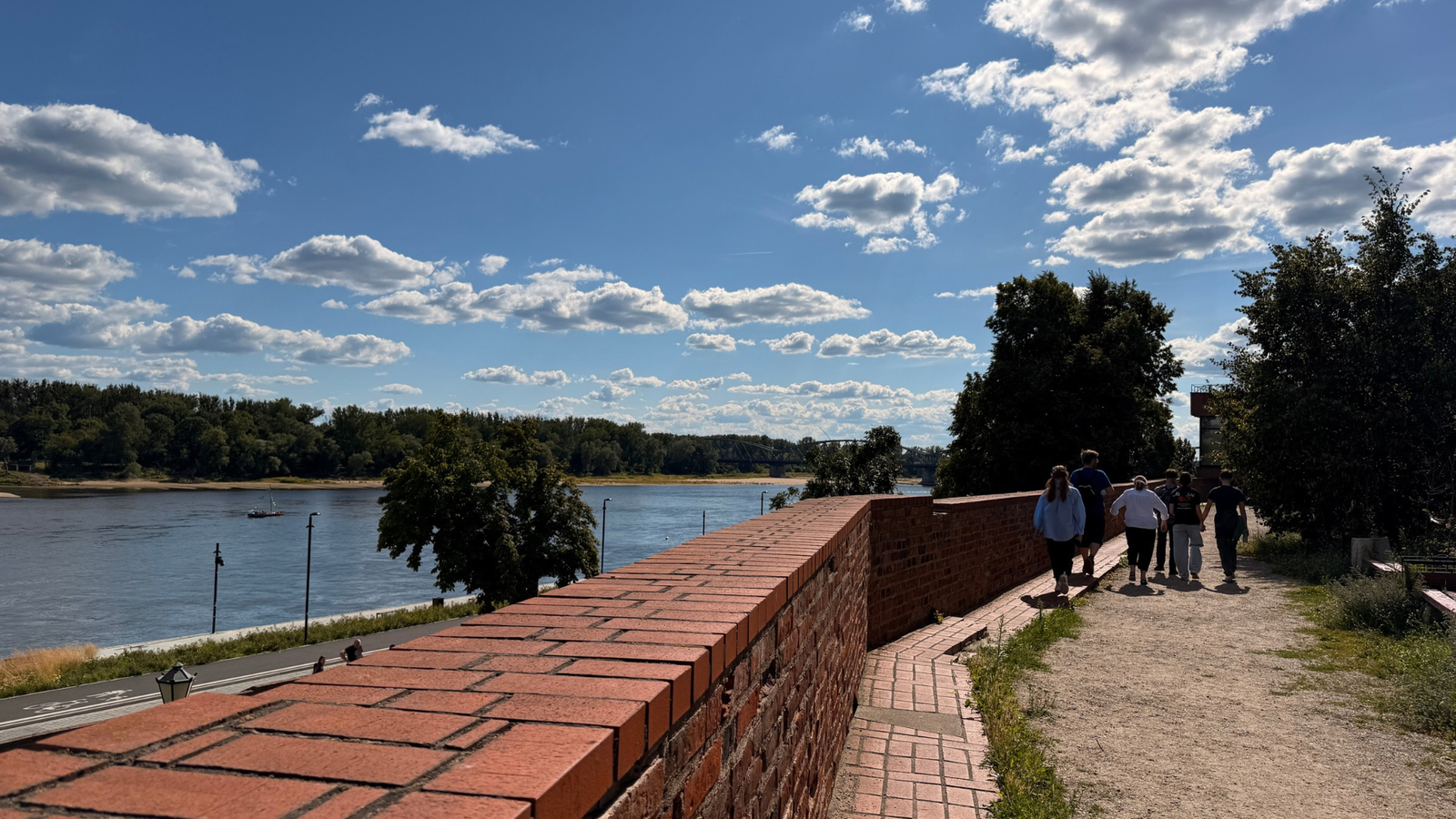 View of the river from the castle in Torun